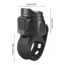 PARK (schwarz) Elektrische Fahrradhupe, USB-aufladbare Fahrradklingel, MTBs, Rennradhupe, 80 dB, Fahrradlenker