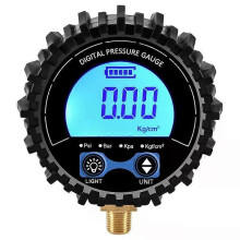 PARK (Blau Gewinde 18) Reifendruckprüfer Digital Reifen Tester Display Luftdruck Manometer Quick Connect