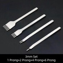 PARK (3-mm-Set) DIY-Lederhandwerk-Stanzlochwerkzeug, Ledernähte, Nähstanzen 1+2+4+6, Lederhandwerk