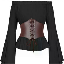 PARK (Braun) Mittelalterlicher Taillengürtel, braun, elastisch, Bindegürtel, trendige Dekoration, Damen,