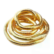 PARK (colore oro) Collana a serpente flessibile con gioielli intrecciati Collana a catena a serpente