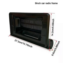 PARK (9 Zoll) 9/10 Zoll 2-Din-Radio-Blendenrahmen für altes Auto, LKW, Wohnmobil, Stereo, Doppel-Din-Armaturenbrett