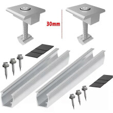 PARK(A)Solarmodul Modul Aluminium Halterung Schiene Befestigungsschiene Trapez Dachmontage Photovoltaik