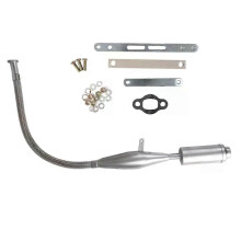 PARK (Silber) Schwarz Silber Viper Flexible Schalldämpfer Rohr Für 80cc Bike Gas Motor Motor Teile Motorrad