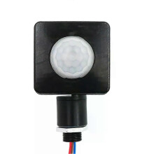 PARK (Schwarz) Genaue Bewegungserkennung Garten Outdoor Bewegungssensor Schalter 180 Grad Sensor Einstellbare
