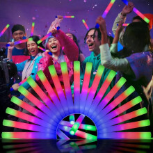 PARK (15PS) 15/20 Stück LED-Leuchtstäbe, Großpackung, bunt, RGB-Leuchtschaumstoff, Cheer-Tube, dunkles