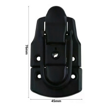 PARK(musta)1kpl 76*45mm Air Box matkalaukkujen vipusalpa Hasp-lukko avainmetallisoljella työkalulaatikon
