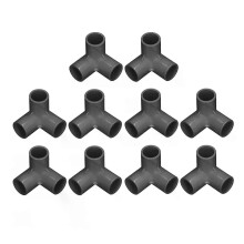 PARK (negro) Accesorios de codo de PVC Accesorios de tubería de 3 vías Conector de esquina en T de ángulo