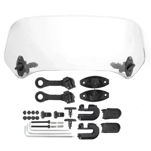 PARK (Transparent) 1Pcs Universal Motorrad Modifizierte Windschutzscheibe Windschutzscheibe Installiert
