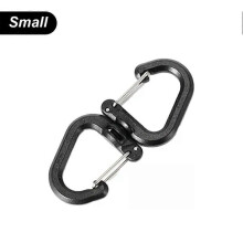 PARK (piccolo) Fibbia per zaino da trekking tipo S con gancio girevole a 360 multifunzione per torcia