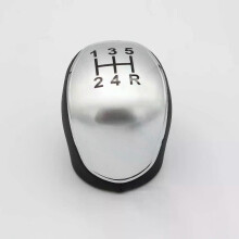 PARK (5-Gang-Silber) 5/6 Auto-Leder-Schaltknauf für Ford S-Max C-Max Kuga Galaxy Mondeo 4 Mk4 Transit