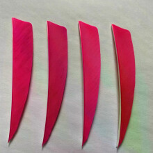PARK (pink) 50 Stück 4 Zoll rechter Flügel Truthahnfeder Schild geschnitten Bogenschießen DIY Achery