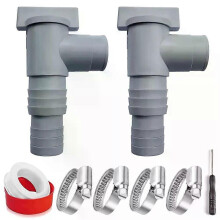 PARK(A)1 Set valvola per piscina con attacco tubo da 32 mm con fascette stringitubo Valvola per tubo