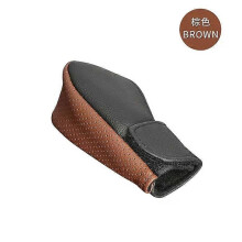 PARK (braun) Auto-Leder-Schaltmanschetten, universelle Schutzhülle für den Schaltknauf aus PU-Leder