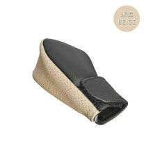 PARK (beige) Auto-Leder-Schaltmanschetten, universelle Schutzhülle für Schaltknauf aus PU-Leder, Schalthebelgriff