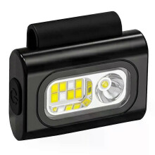 PARK (Schwarz) LED-Sicherheitslicht, wiederaufladbar, USB, wasserdicht, Lauflichter, Clip am Kragen,