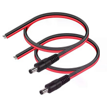 PARK (0,3 m) 2 Stück Gleichstromversorgung 55 mm x 25 mm Stecker-Stromkabel 14 AWG blanker Draht offenes