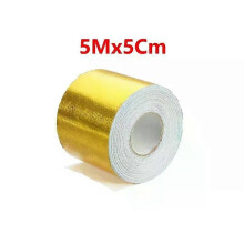 PARK (gold) Autoauspuff-Modifikation, hochtemperaturbeständige Aluminiumfolie, Fasergewebeband, Alufolie,