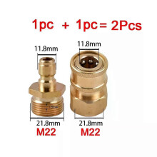 PARK (B) Messing M22-14mm/15mm 3/8 1/2 M14 M18 Gewinde Hochdruckreiniger Adapter Set Schnelle verbindung