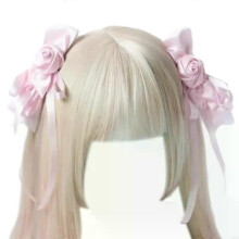 PARK (Pink) Y2k 90er Jahre Ästhetische Harajuku Bowknot Haarnadel für Frau Pferdeschwanz Haarspange