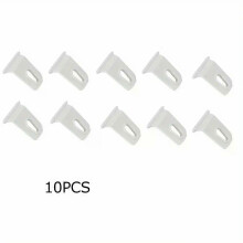 PARK (Blanco - 10 piezas) 10 ganchos universales para toldo, color blanco y negro, para caravana, autocaravana,