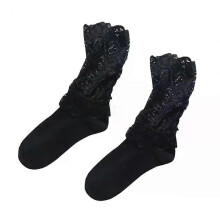 PARK (Nero) 1 paio di calzini autunnali alla moda, trasparenti ed elastici, da donna coreana