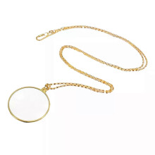 PARK (Oro) Collana con lente d'ingrandimento Collana con ciondolo ingrandente Lente d'ingrandimento