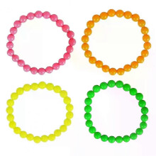 PARK(B)80er Modeschmuck 1980er Halskette Neon 1980er Kostüm Zubehör Set Armbänder Halsketten Dress Up