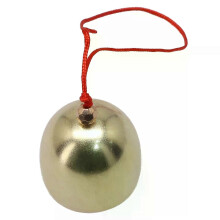 PARK (Rotes Seil) Metallglocke aus reinem Kupfer, rotes und schwarzes Seil, Windspiel-Anhänger, Diebstahlschutz-Türklingel,