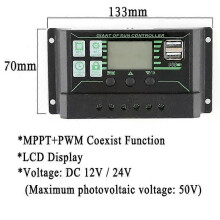 PARK (80A) 100A 80A 60A 30A 10A Solar Ladung MPPT Controller 12V/24V/50V Solar Panel Lade Regler Mit
