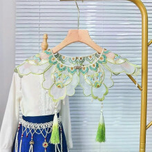 PARK(B) Hanfu im neuen Ming-Stil, Wolken-Schulter, Schwerindustrie, bestickter falscher Kragen, Perlenkragen