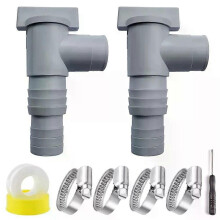 PARK(B)1 Set valvola per piscina con attacco tubo da 32 mm con fascette stringitubo Valvola per tubo