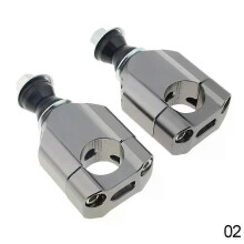 PARK (Dunkelgrau) 2 STÜCKE 28mm CNC Aluminium Universal Motorrad Lenker Fat Bar Mount Klemmen Riser