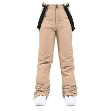 PARK (Dunkelkhaki) Winddichte, wasserdichte Skihose für Damen und Herren mit abnehmbarem Gummibund,