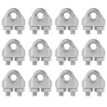 PARK (12 pezzi) 12/24 pezzi Morsetti per cavi tipo U M3 Bulloni per fissaggio cavi metallici da 3 mm