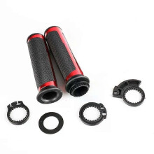 PARK (W rojo) Puños de manillar de motocicleta de aluminio de goma para Kawasaki Z Z900 Z800