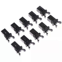 PARK (Negro) 10 piezas de repuesto para cerradura de plástico para bote de basura, interruptor autoblocante,