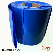 PARK (130 mm) 1 kg 0,2 mm di spessore tubo termorestringente in PVC blu isolato pellicola termoretraibile