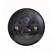 PARK (1 pieza) Faro delantero LED de 7 pulgadas con halo blanco, luz de esquina, LED H4, luz alta/baja