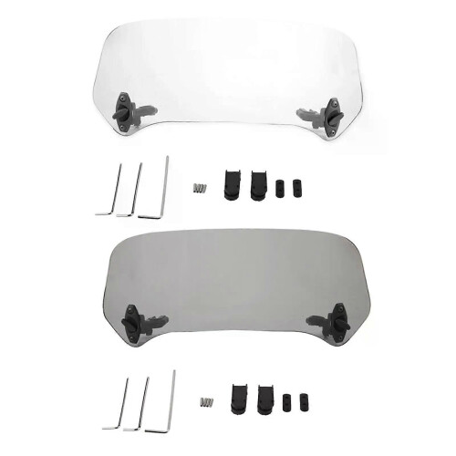 PARK (Grau) Universal Motorrad Windschutzscheibe Verlängerung Einstellbare Spoiler Clamp-Auf Windschutzscheibe 2