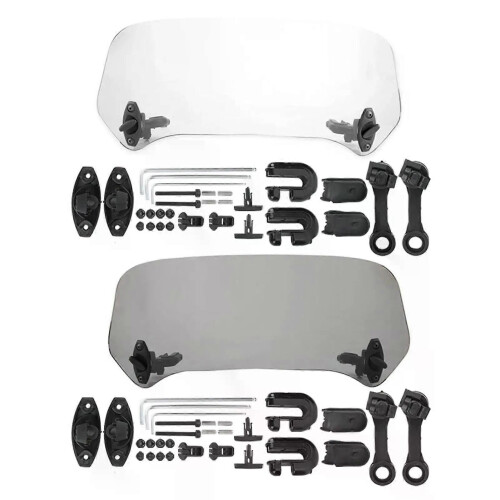 PARK (Grau) Universal Motorrad Windschutzscheibe Verlängerung Einstellbare Spoiler Clamp-Auf Windschutzscheibe 1