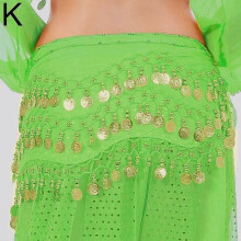 PARK(K)Damen 3 Reihen Accessoires Taillenkette Gürtel Hüfttuch Bauchtanz Kleidung Gold Silber Münzen