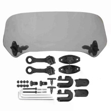 PARK (Grau) Universal Motorrad Windschutzscheibe Verlängerung Einstellbare Spoiler Clamp-Auf Windschutzscheibe