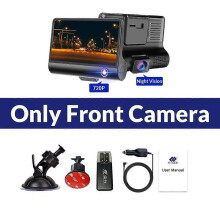 PARK (Mit 64G TF Karte) E-ACE Auto DVR 1080P 3 Kamera Objektiv DVR Dash Cam 170 Weitwinkel G-Sensor