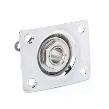 PARK (Silber) 1/4 Zoll 6 35 mm Gitarren-Klinkenbuchsenplatte, quadratische Klinkenausgangsplatte, Zubehör