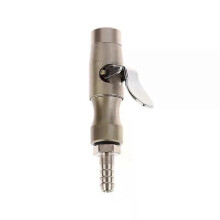 PARK (Silber) Kupfer Selbstsicherndes Luftfutter 1/4 NPT Gewinde Inflator Doppelzähne Hochleistungsschloss