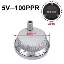 PARK (60mm 4Pin 5V 100PPR) 1Pc Handrad CNC Pulser 60mm Puls 100 5V 4Pin 6Pins Manuelle Puls Generator