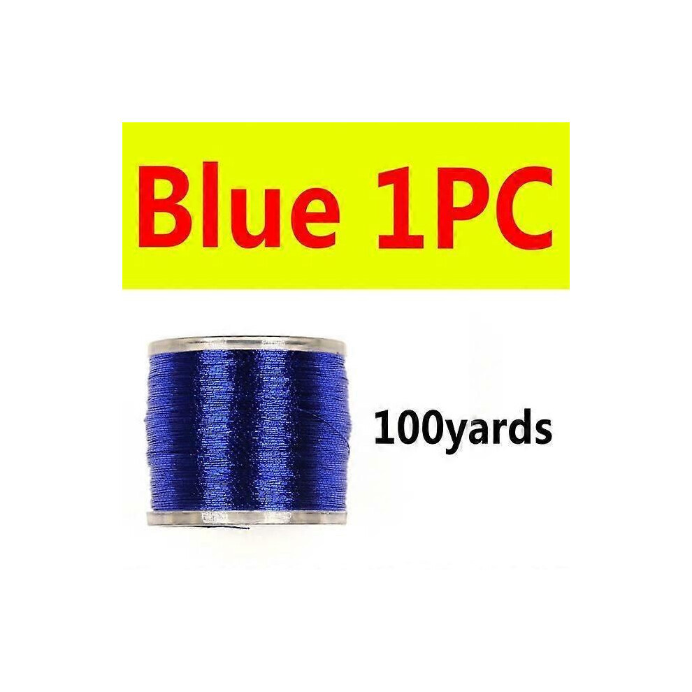 PARK (Blau) 100 Yards Metallfaden zum Umwickeln von Ruten, Reparieren von Nymphen, Streamern, Rippen,
