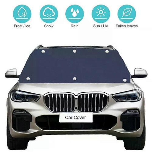 PARK (mit Spiegelabdeckung) Auto-Frontscheibenabdeckung Auto-Magnet-Sonnenschutzabdeckung Auto-Windschutzscheiben-Schnee 2