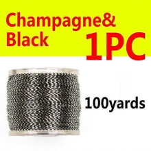 PARK (Schwarz) 100 Yards Metallfaden zum Umwickeln von Ruten, Reparieren von Nymphen, Streamern, Rippen,